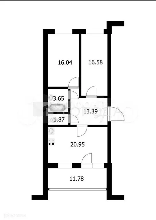 3-к. квартира, 73 м, 8/19 эт. - Фото 0