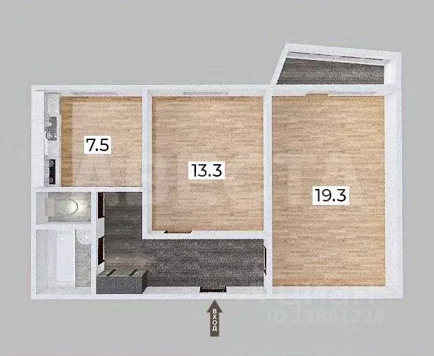 2-к кв. Омская область, Омск бул. Архитекторов, 3/3 (51.8 м) - Фото 1