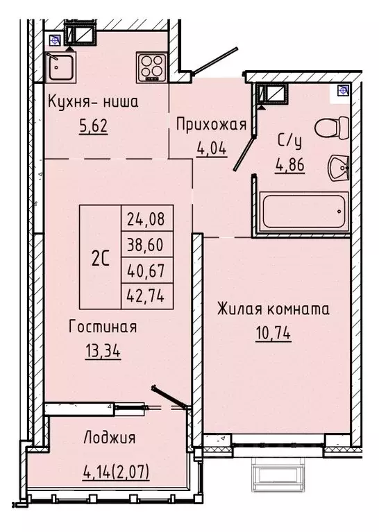 1-к кв. Ростовская область, Ростов-на-Дону ул. Текучева, 370/3 (40.67 ... - Фото 0
