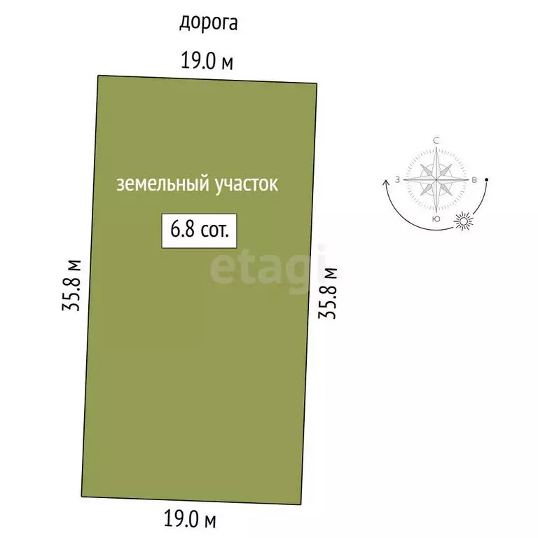 Участок в Тюмень, СНТ Царево (6.76 м) - Фото 1