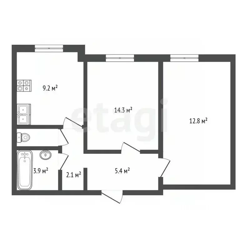 2-к кв. Москва Новокосинская ул., 13К3 (54.0 м) - Фото 2