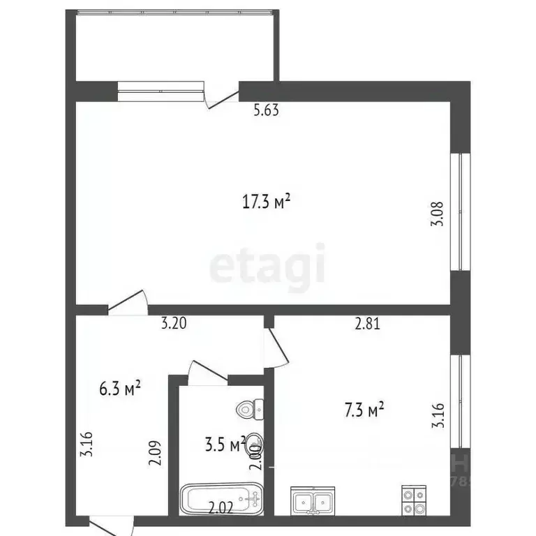 1-к кв. Кемеровская область, Юрга просп. Победы, 40А (34.4 м) - Фото 0