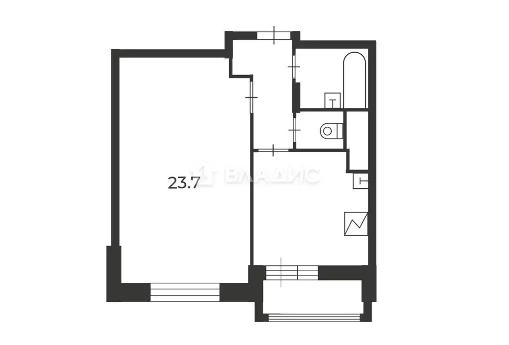 1-комнатная квартира: Москва, улица Ремизова, 11к2 (42.5 м) - Фото 1