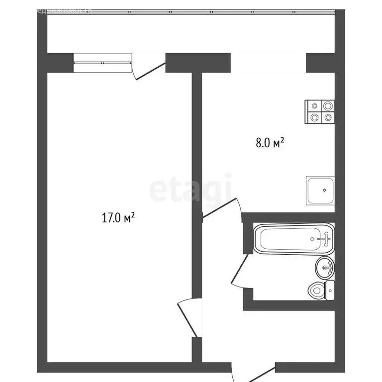 1-комнатная квартира: Ставропольский край, городской округ Пятигорск, ... - Фото 1