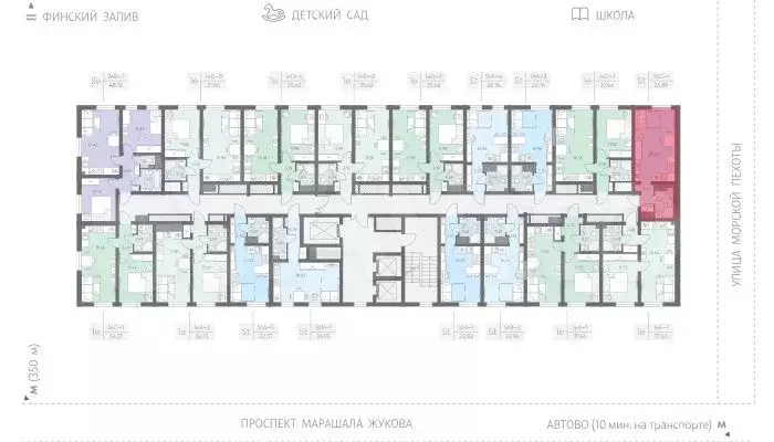 Квартира-студия, 26,7 м, 18/23 эт. - Фото 1