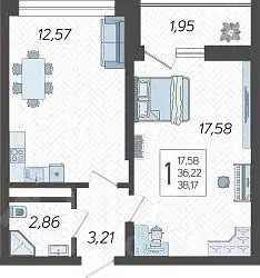 1-к кв. Краснодарский край, Сочи Бытха мкр, ул. Ясногорская, 16/2к13 ... - Фото 1