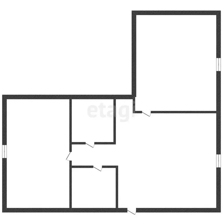 3-комнатная квартира: Карабулак, Рабочая улица, 37 (55.8 м) - Фото 1