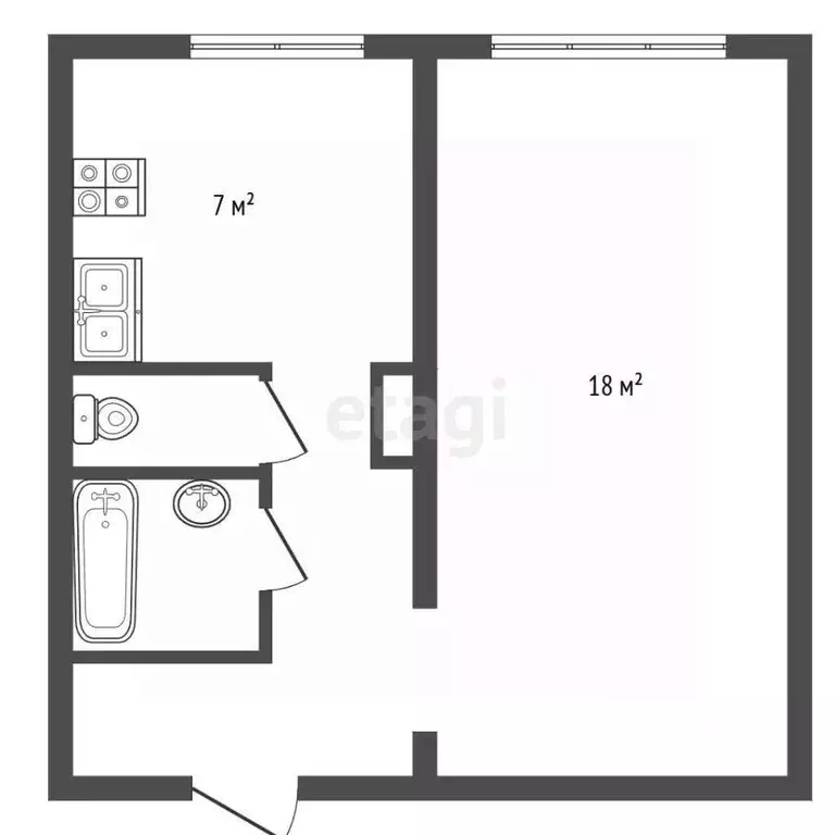 1-к кв. Санкт-Петербург Варшавская ул., 43К1 (35.0 м) - Фото 2