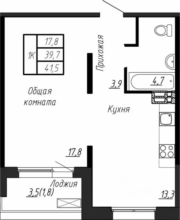 1-к кв. Ленинградская область, Тельмана Тосненский район, Сибирь жилой ... - Фото 0