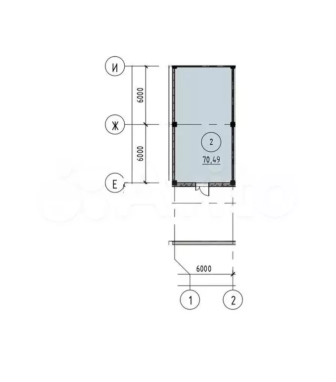 Торговое помещение 70.49м2 - Фото 0