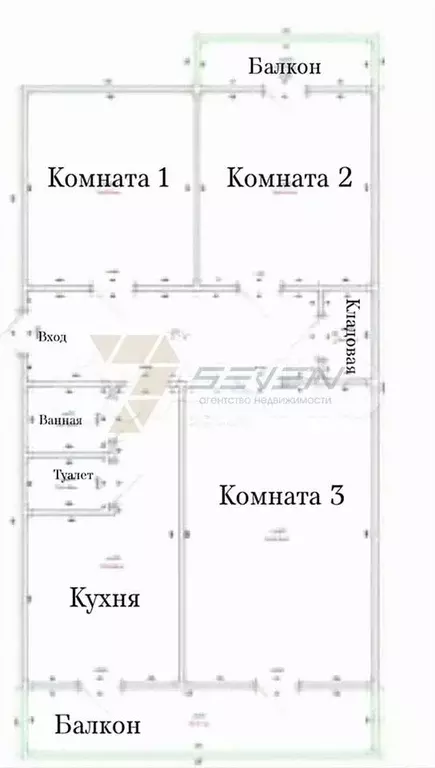 3-к. квартира, 65,6 м, 2/2 эт. - Фото 0