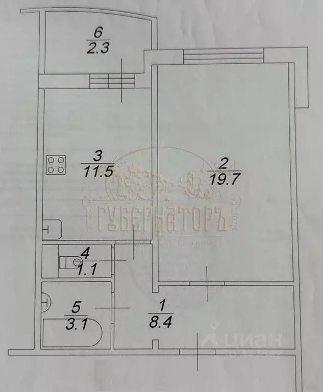 1-к кв. Тверская область, Тверь ул. Марии Смирновой, 7 (43.8 м) - Фото 2