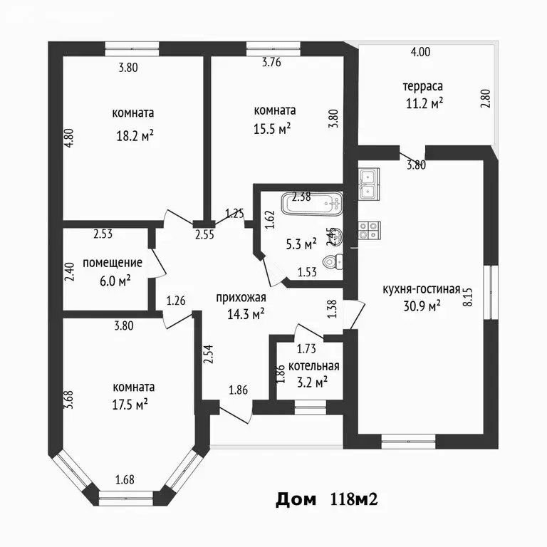 Дом в Тюмень, улица Игоря Нестеренко (118 м) - Фото 2