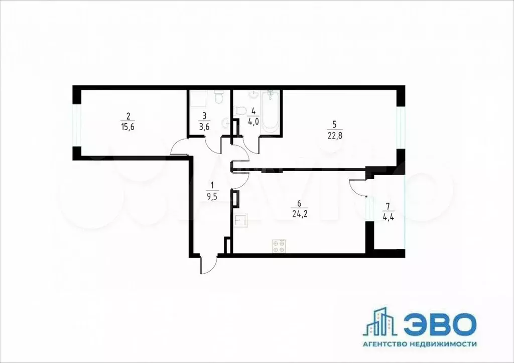 3-к. квартира, 79,7 м, 13/14 эт. - Фото 0