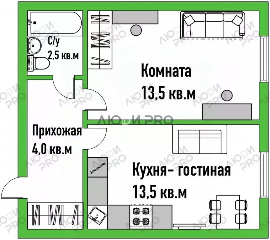 1-к кв. Кировская область, Киров Комсомольская ул., 18 (43.0 м) - Фото 2