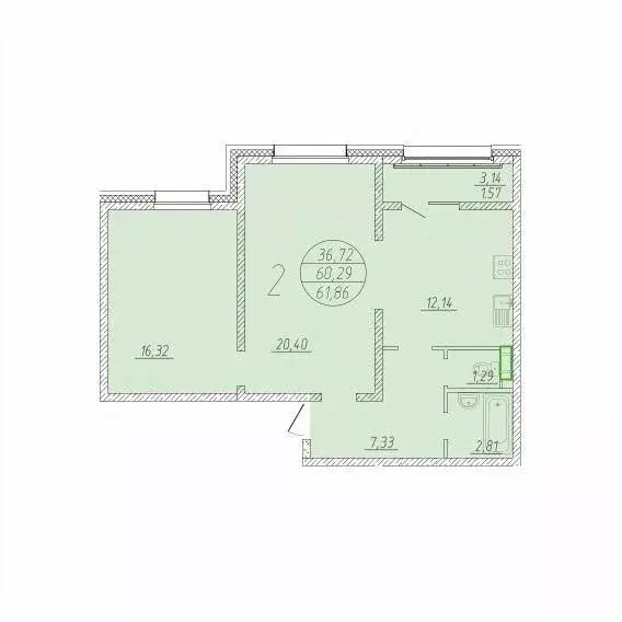 2-к кв. Сахалинская область, Анивский городской округ, с. Новотроицкое ... - Фото 1
