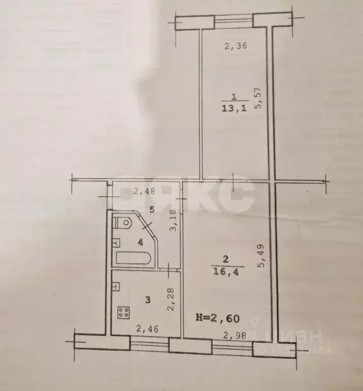 2-к кв. Волгоградская область, Волгоград Московская ул., 21 (42.8 м) - Фото 2