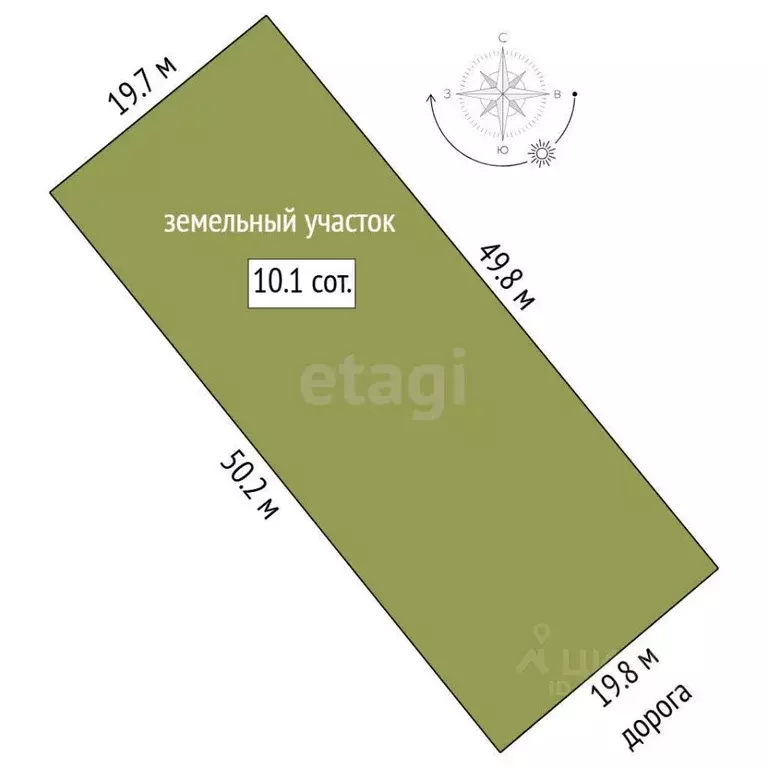 Участок в Тюменская область, Ялуторовский муниципальный округ, Поле ... - Фото 2