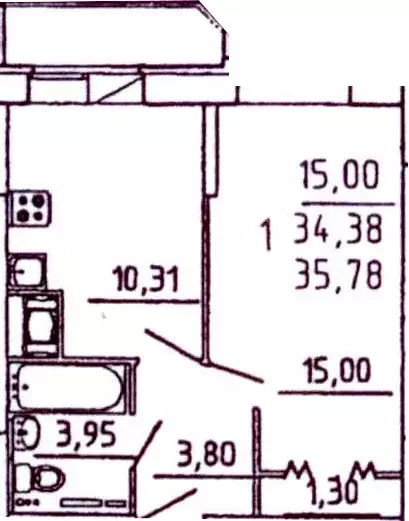 Продаётся 1-к квартира, 34.8 м - Фото 1