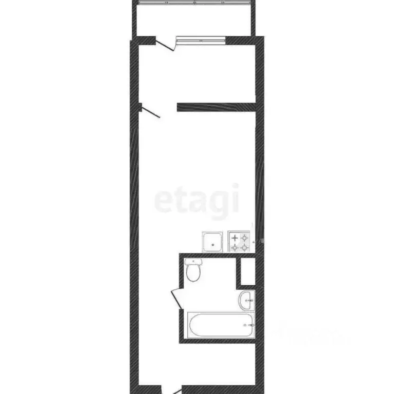 Студия Вологодская область, Вологда ул. Маршала Конева, 26 (28.0 м) - Фото 2