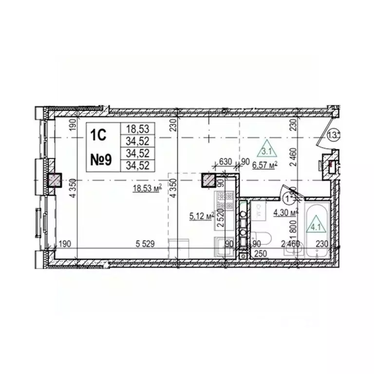 Студия Приморский край, Уссурийск Семь Ветров мкр, Уссури Парк жилой ... - Фото 1