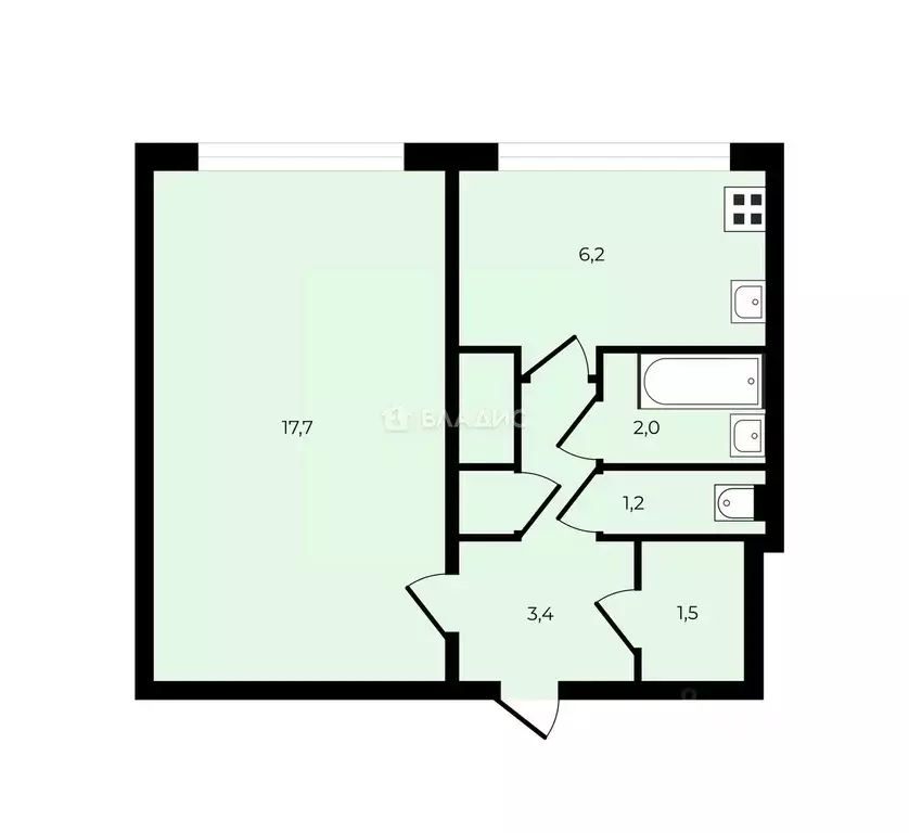 1-к кв. Санкт-Петербург Тимуровская ул., 12 (32.3 м) - Фото 2