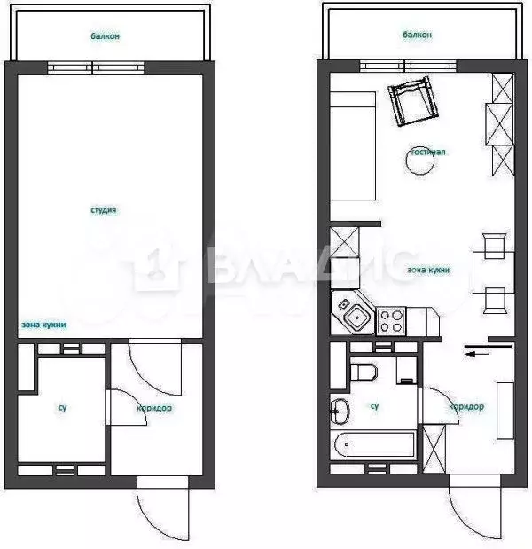 Квартира-студия, 26 м, 14/16 эт. - Фото 0