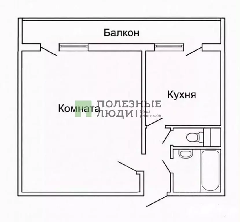 1-к кв. Белгородская область, Белгород ул. Есенина, 36 (33.8 м) - Фото 2