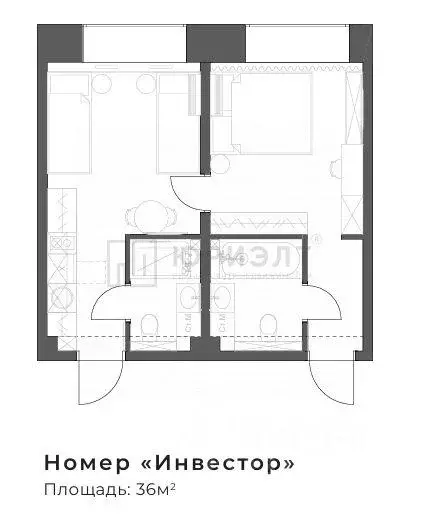 Квартира, студия, 36 м - Фото 0