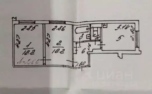 2-к кв. Кемеровская область, Новокузнецк ул. Орджоникидзе, 26 (50.0 м) - Фото 2