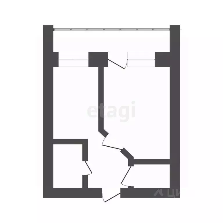 1-к кв. Томская область, Томск Черемошники мкр, ул. Кедровая, 34 (32.7 ... - Фото 2