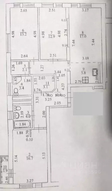 4-к кв. Башкортостан, Уфа Заводская ул., 15/3 (91.9 м) - Фото 2