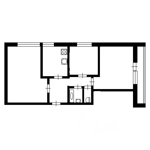 3-к кв. Москва Тучковская ул., 2 (68.0 м) - Фото 1
