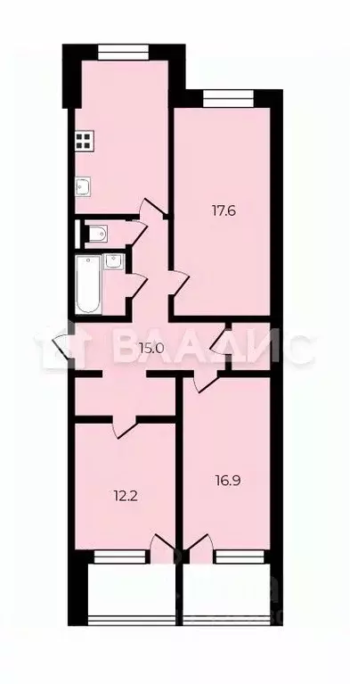 3-к кв. Санкт-Петербург просп. Большевиков, 6К4 (81.6 м) - Фото 1
