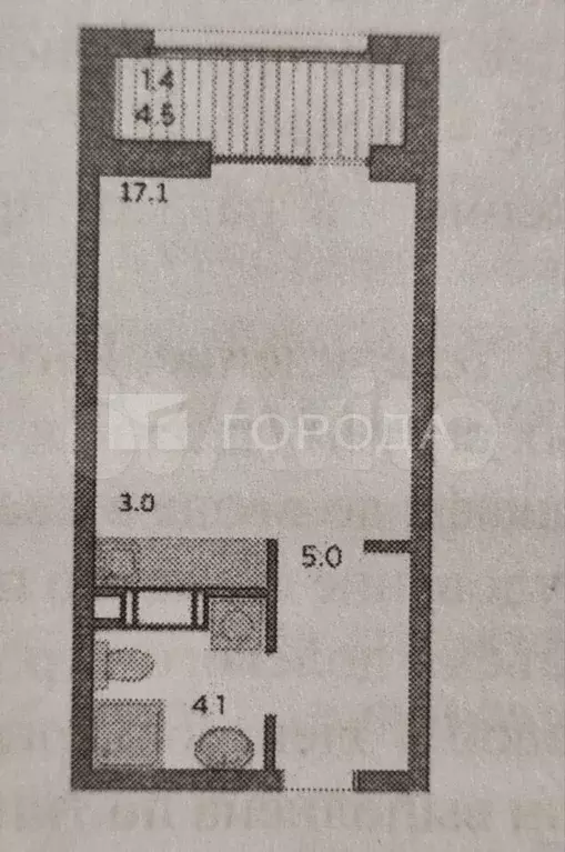 Квартира-студия, 34 м, 8/21 эт. - Фото 0