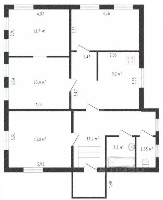 Дом в Ярославская область, Ярославль Песочная ул., 35 (80 м) - Фото 2