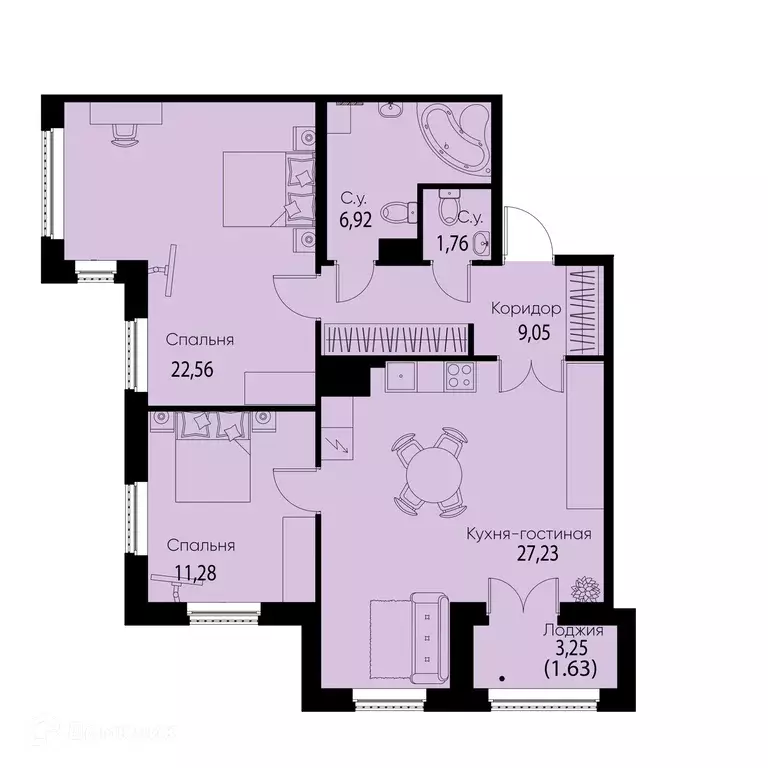 Продаётся 2-к квартира, 80.43 м - Фото 0