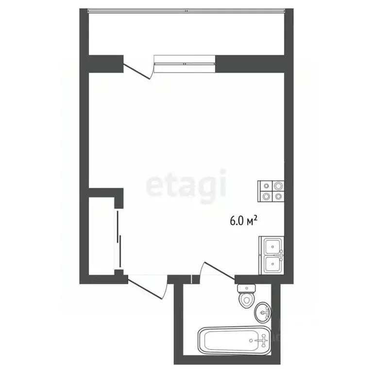 Студия Пермский край, Пермь ул. Революции, 2А (30.0 м) - Фото 2