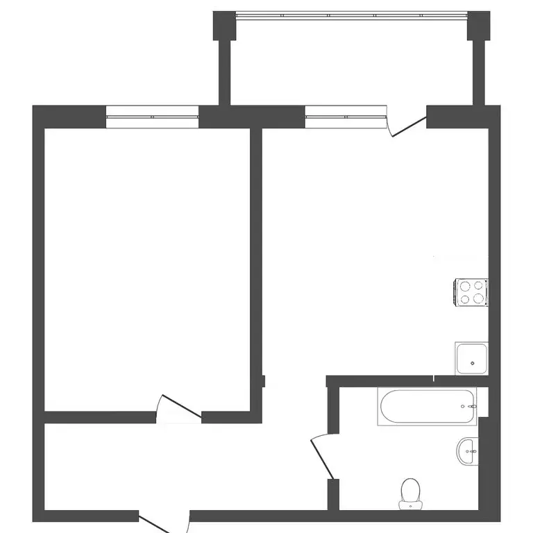 1-комнатная квартира: Тюмень, улица Домостроителей, 38 (52.6 м) - Фото 1