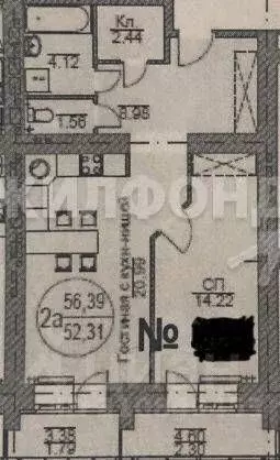 2-к кв. Томская область, Томск Киевская ул., 1 (56.0 м) - Фото 0