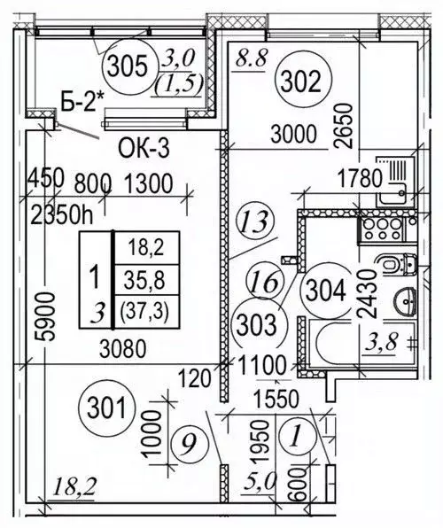 1-к кв. Камчатский край, Елизовский муниципальный округ, пос. ... - Фото 1