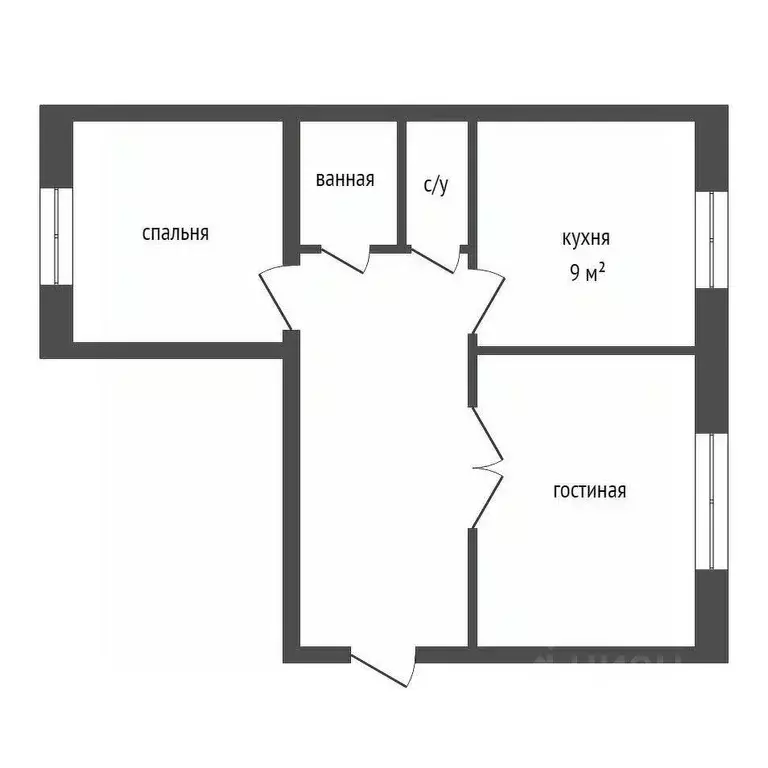2-к кв. Красноярский край, Красноярск Судостроительная ул., 123 (51.2 ... - Фото 2