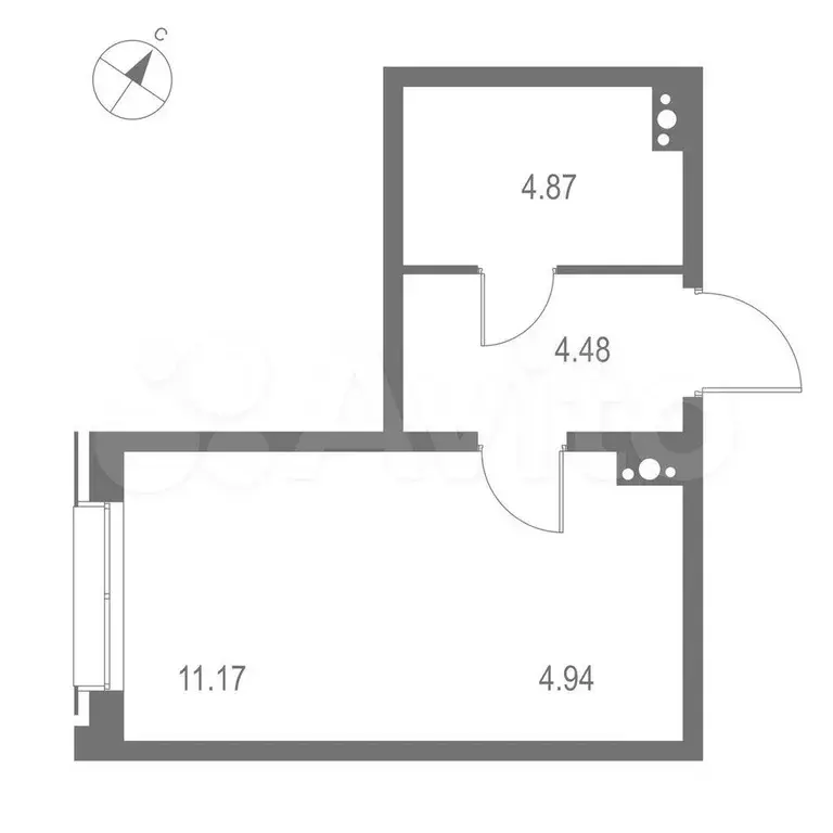 Квартира-студия, 25,5 м, 7/11 эт. - Фото 1