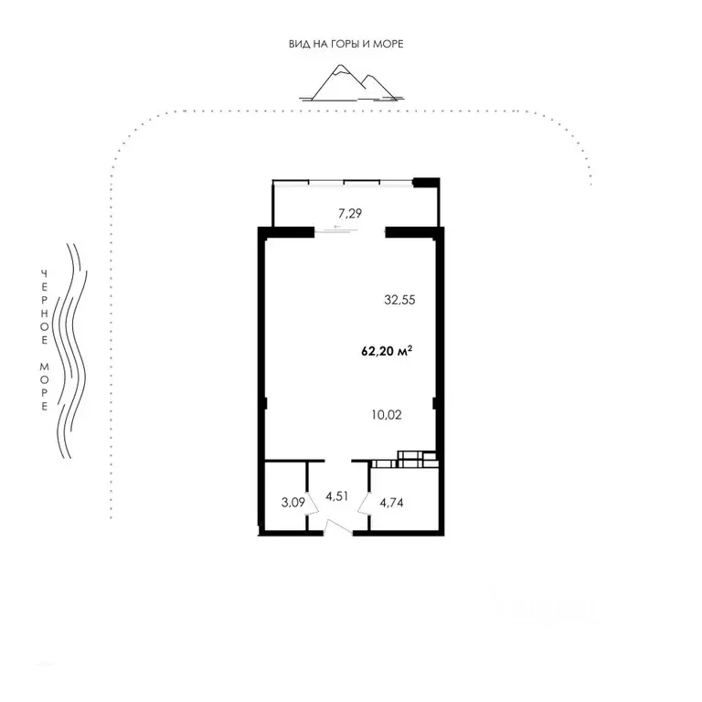 1-к кв. Крым, Алушта ул. Парковая, 7 (62.2 м) - Фото 1