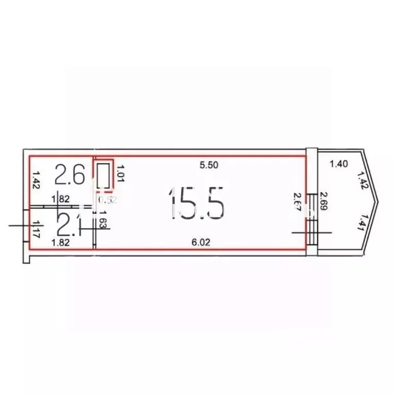 Студия Ленинградская область, Мурино Всеволожский район, бул. ... - Фото 2