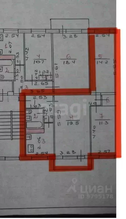 3-к кв. Татарстан, Казань ул. Блюхера, 81 (60.1 м) - Фото 0