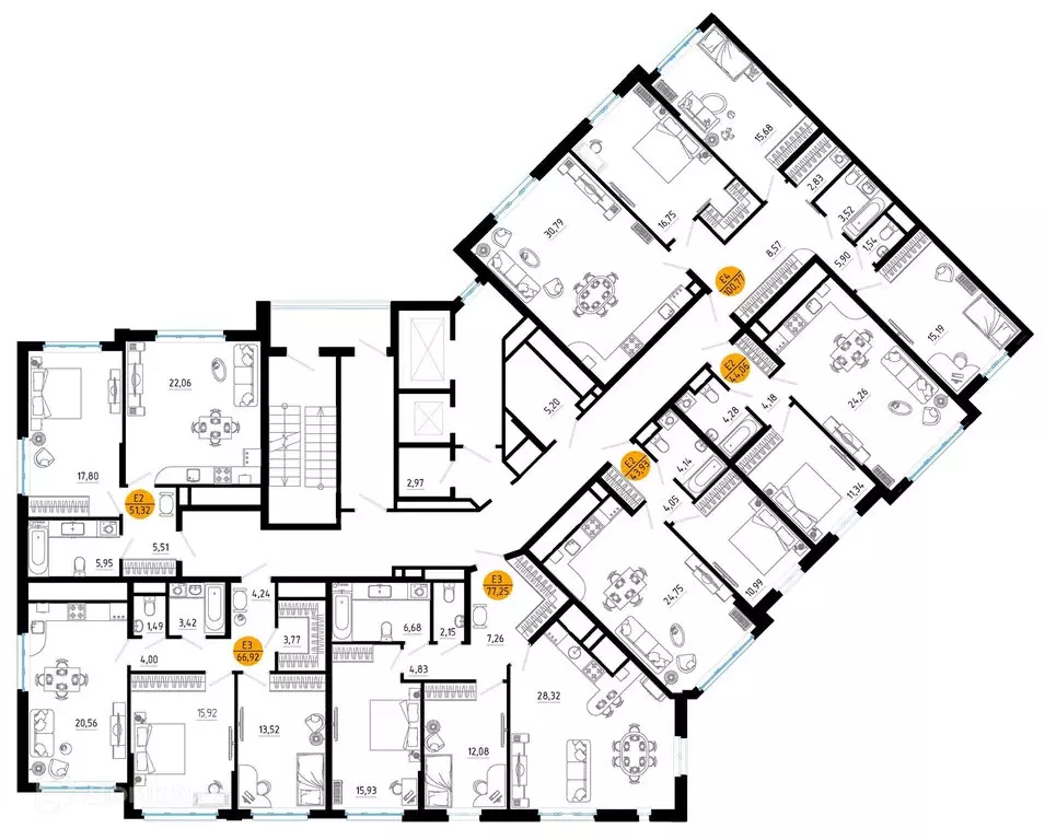2-комнатная квартира: Рязань, улица Земнухова, 3 (77.25 м) - Фото 1