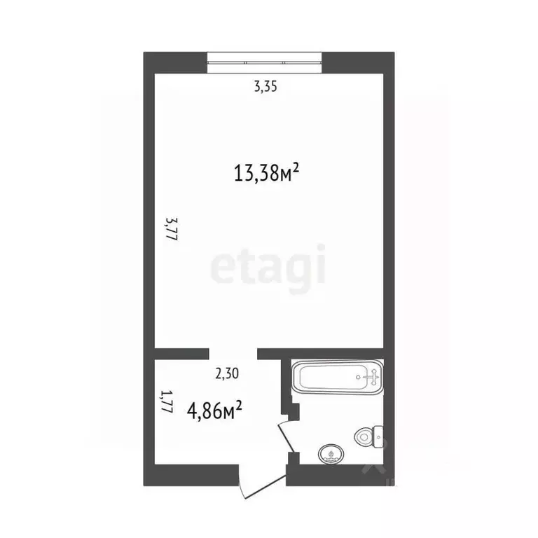 1-к кв. Ульяновская область, Ульяновск ул. Стасова, 15 (19.4 м) - Фото 2