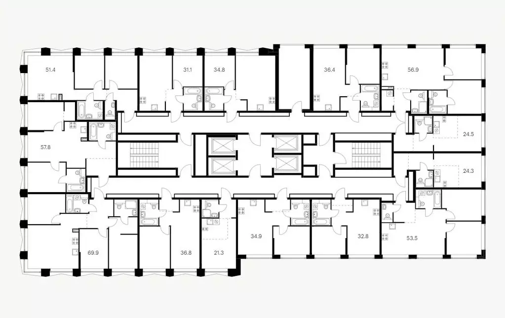 2-к кв. Москва Бусиновский Парк жилой комплекс (53.5 м) - Фото 1