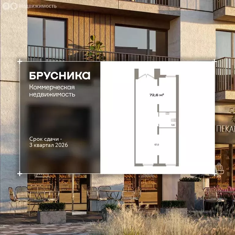 Помещение свободного назначения (72.6 м) - Фото 1